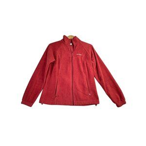 Columbia‎ Full Zip Fleece Sweater size Medium Red